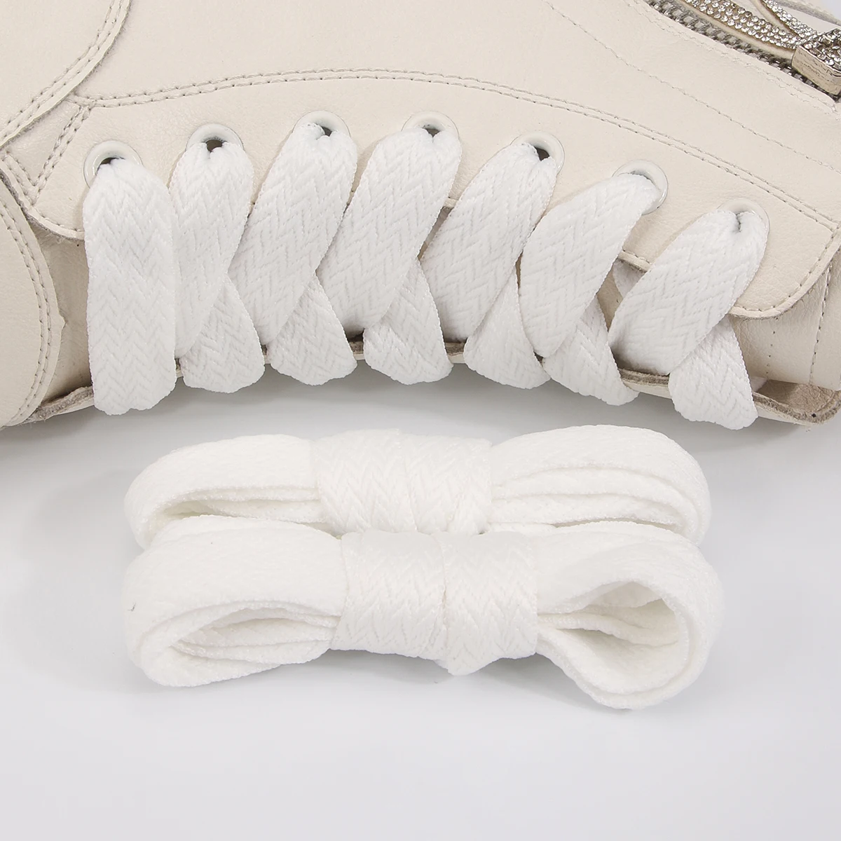 1 Paar gewebte Schnürsenkel mit Wellenmuster, flache Schnürsenkel, 1,5 cm breit, für Sportschuhe, Laufschuhe, Sneaker und Stiefel. – Detail 22