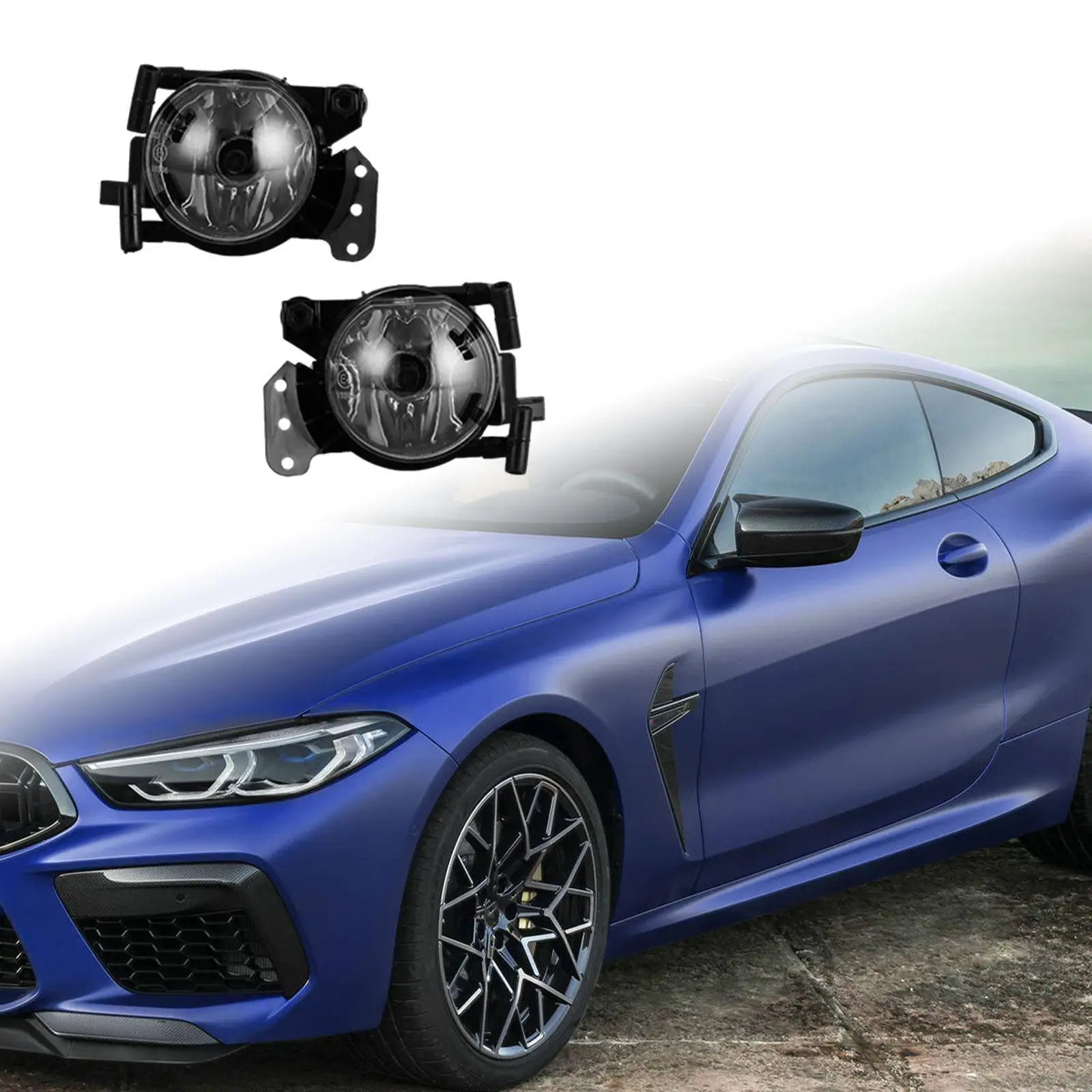 

1 Pair Driving Fog Lights Assembly with Bulbs Premium Replacing for BMW