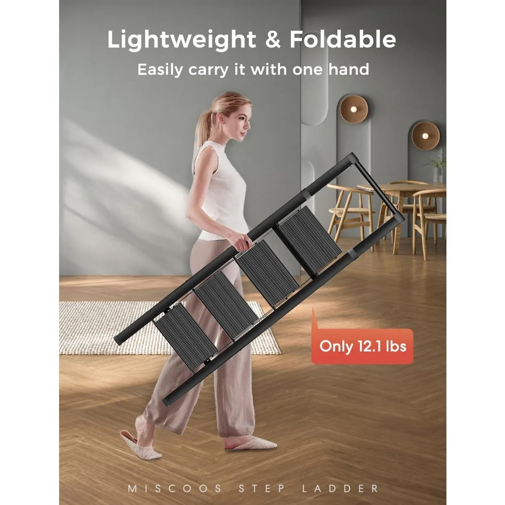 مقعد محمول قابل للطي - خفيف الوزن، مضاد للانزلاق، معالج واسع، سعة تحميل 330 رطل، استخدام متعدد الاستخدامات #6