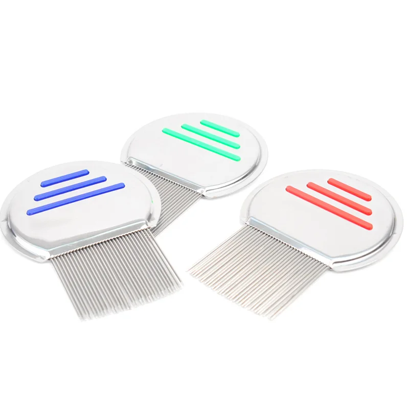 100pcs Stainless Steel Terminator Lice Comb Hair Rid Headlice Super Density Teeth Remove Nits Comb Multi Styles