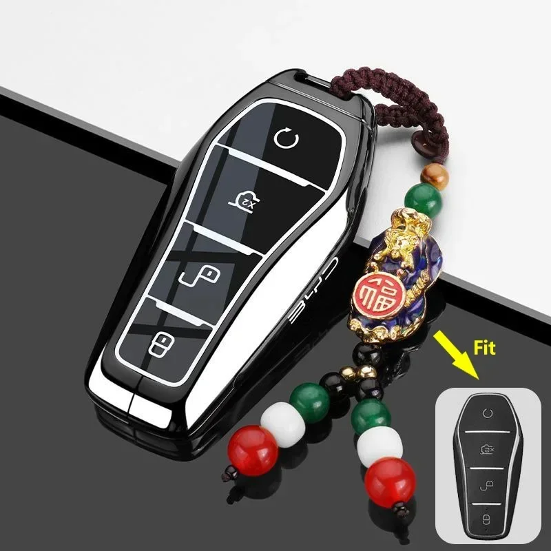 Zinklegierungs-Auto-Fernschlüsseletui für BYD SEAL Atto 3 Han EV Dolphin Lied Tang Dm Qin PLUS Song Pro MAX Yuan Zubehör – Detail 6