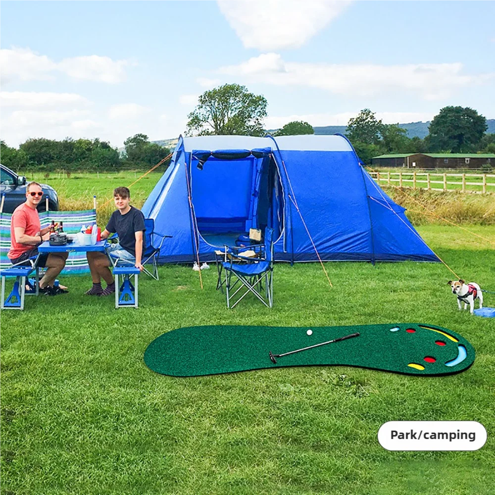 PGM Golf Putting-Matte Grün, tragbarer Putting-Trainer, Schlagmatte, Golf-Trainingshilfen für den Garten, Indoor-Golf und Outdoor. – Detail 8