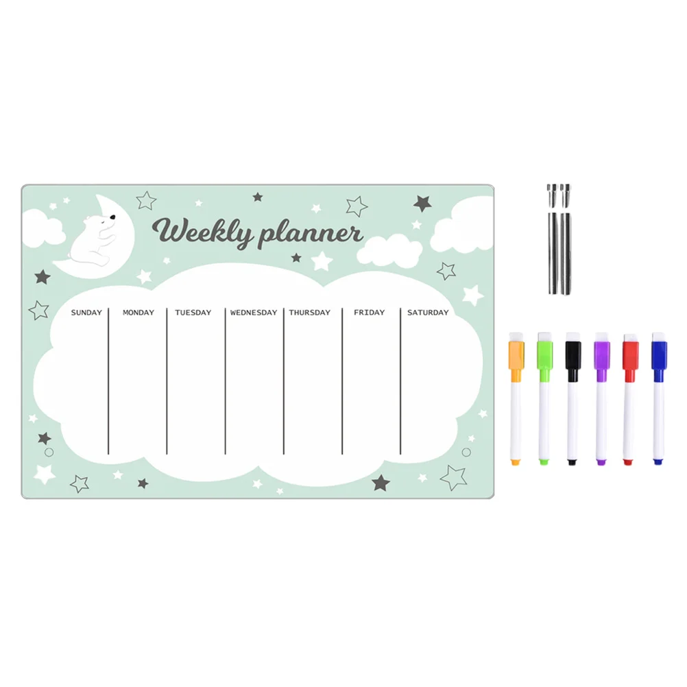 

1 Set Acrylic Memo Board With Pen Reusable Dry Erase Tabletop Whiteboard For Desk Office Planner Organizational Tool Decorative