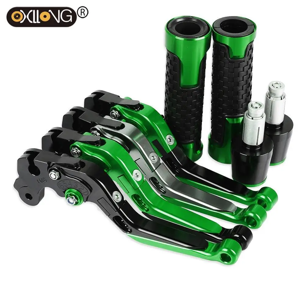 

Motorcycle Accessories Extendable Adjustable Brake Clutch Levers Handlebar Hand Grips ends For KAWASAKI ER-5 ER5 2004 2005