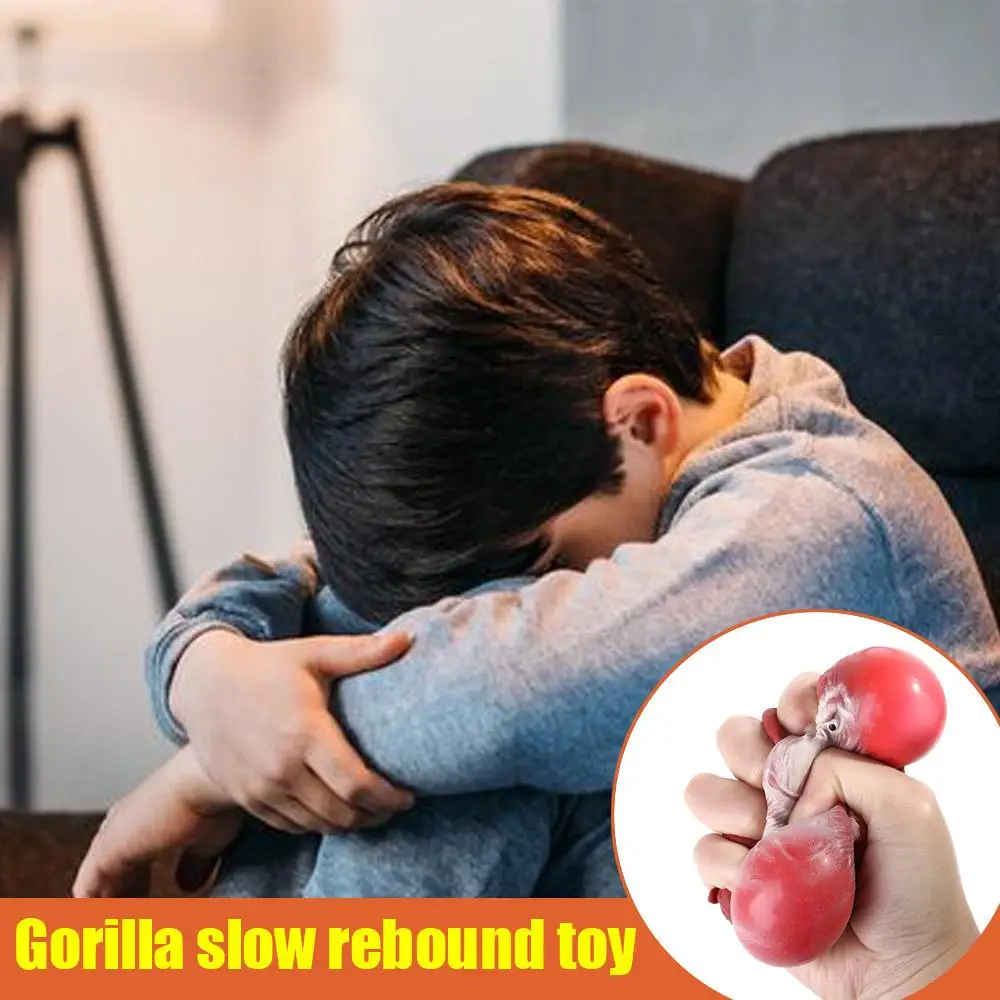 9cm matsch ige Anti stress Orang-Utan Zappeln Spielzeug elastischen Affen lustige Dekompression Gorilla Stress abbau Squeeze Spielzeug für erwachsene Kinder