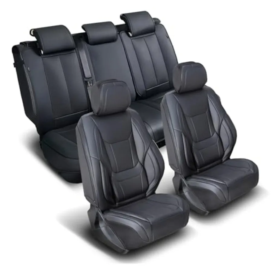 

Чехлы для автомобильных сидений на заказ для грузовиков, совместимые с Silverado, Sierra 1500, 2500HD, 3500HD, премиум-класса, водонепроницаемые, нескользящие, для интерьера S