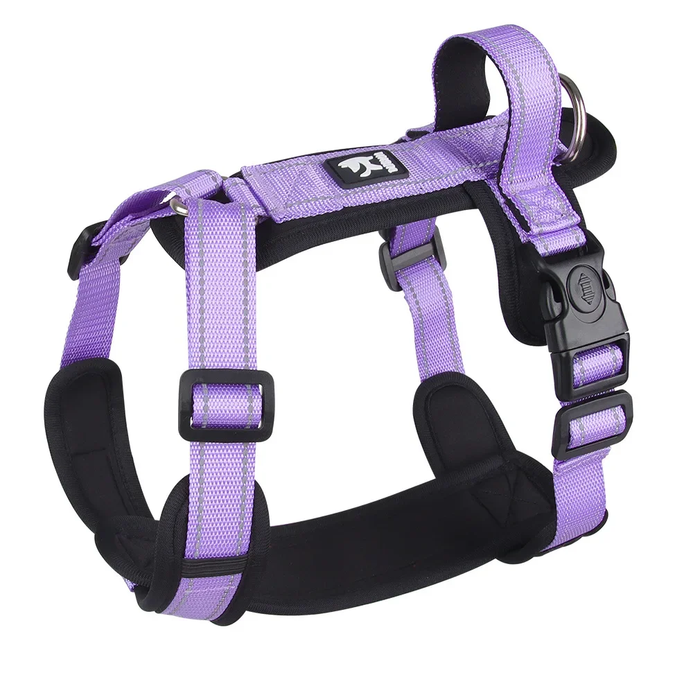 Anti-Escape Dog Harness with Handle Reflective Nylon Dog Harness Vest for Dogs Walking Pet Supplies pecheras para perros