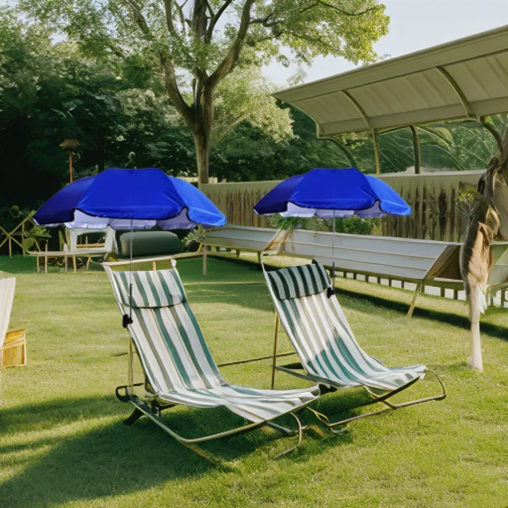 Cross-border Amazon hot-selling beach chair parasol with steering fixture fishing chair back chair seaside parasol