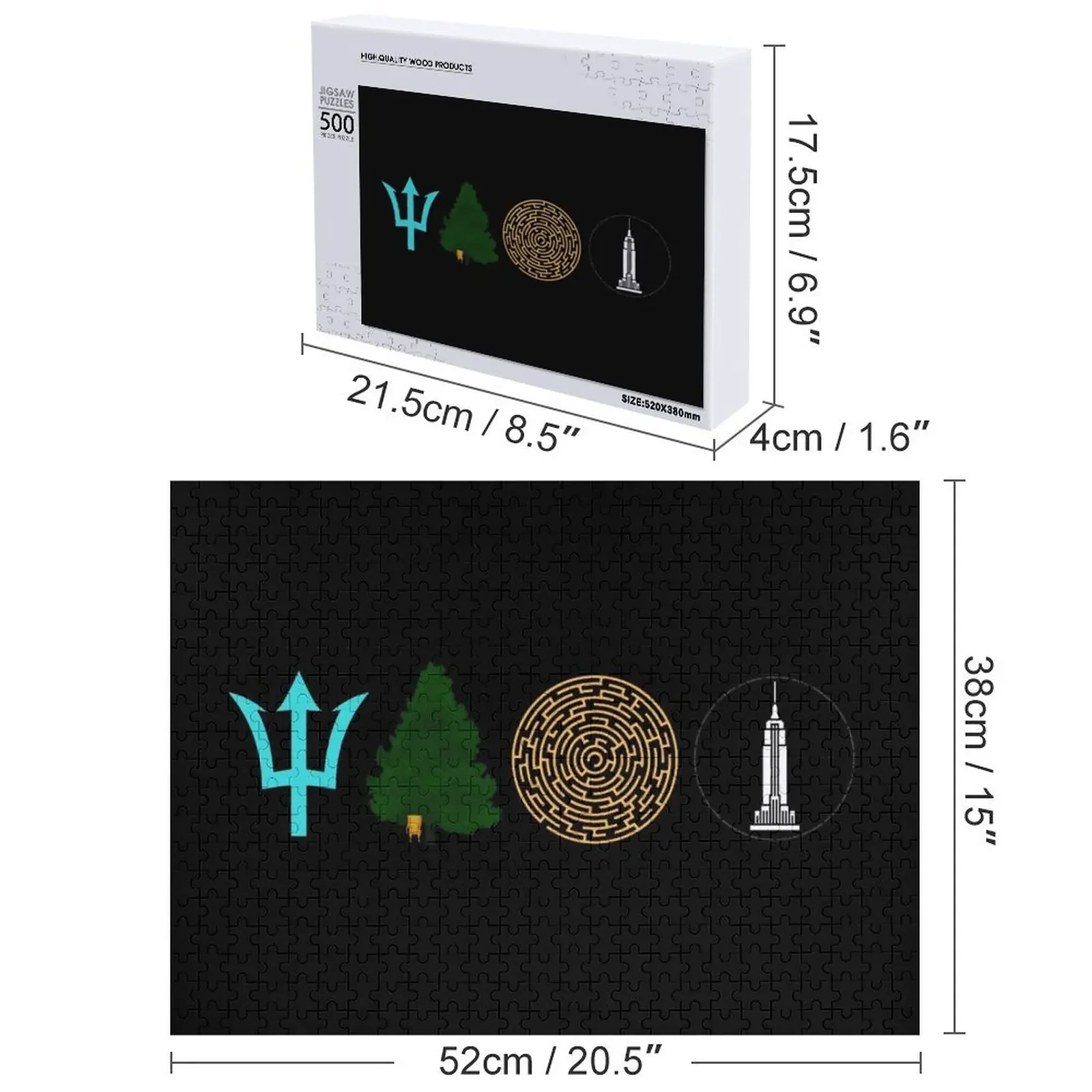 Rompecabezas de cuentas negras de medio sangre de campamento para niños, rompecabezas de fotos personalizado