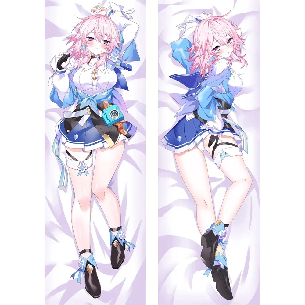 Anime Dakimakura Game Honkai Star Rail March 7th Hugging Body Pillow Cover 2-Sides Printed DIY Pillowcases Home Bedding 6 Sizes