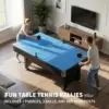 Garvee 2-in-1 Multi-Game Combination Table 6 FT, Billiard Pool Table with Pool Balls Cues Paddles Brush for Family Recreational Game Rooms