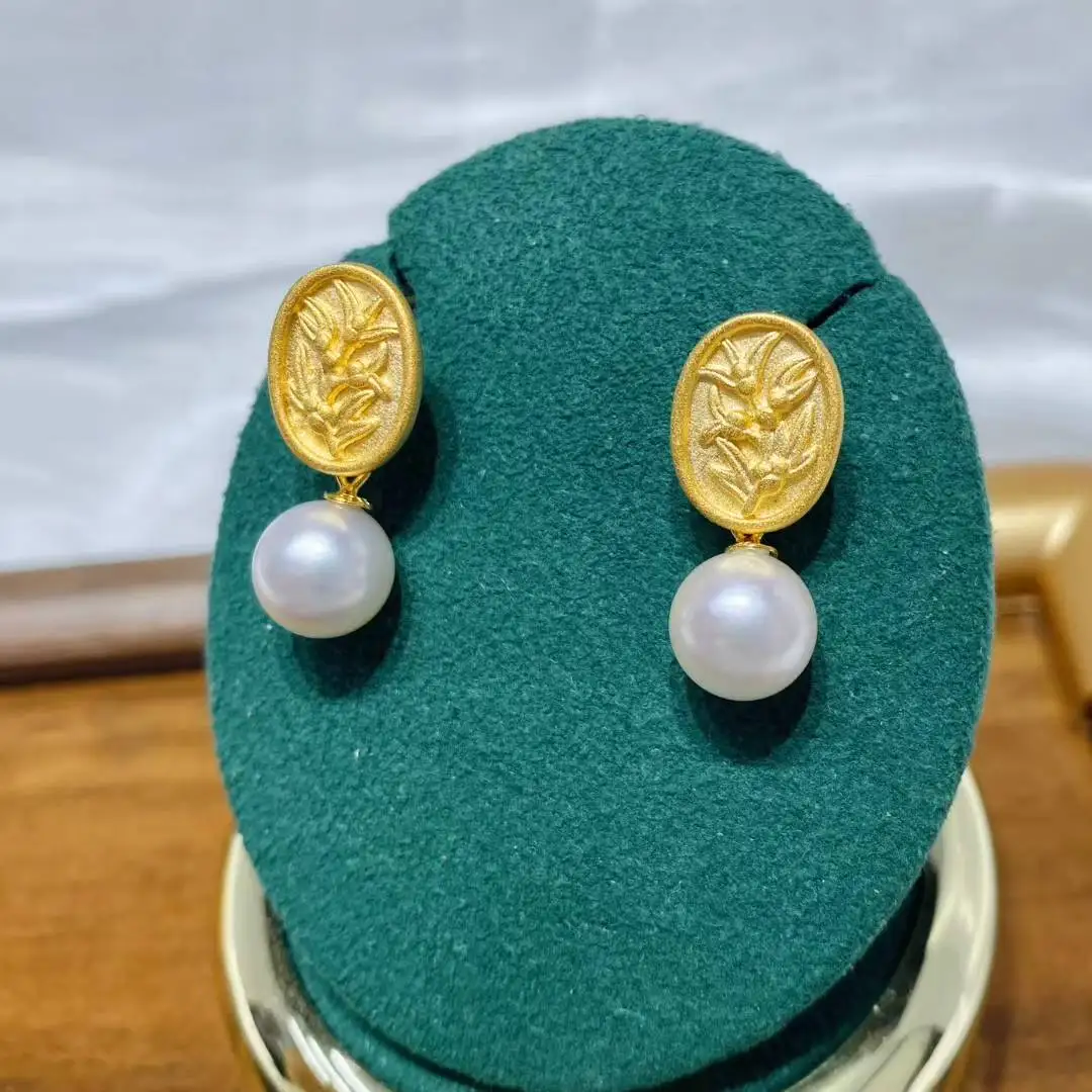 

Оптовая продажа, серьги из стерлингового серебра S925, фурнитура для крепления, базовые монтажные детали, аксессуар для жемчуга 8-11 мм, 5 пар/лот