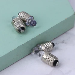 2PCS E10 Led Flashlight Bulb DC 3V Instrument Bulb Indicator Lamp Replacement Torch Bulb Lamp Warm White/White Flashlight Bulb！