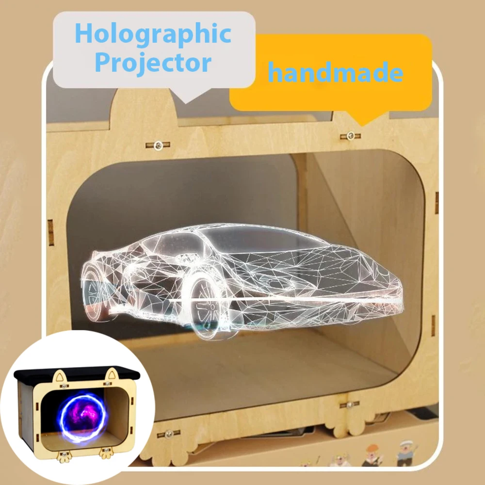 3D Holographic Theatre TV Projector for Smart Devices Science Experiments Handicraft Materials Children Kids Hobby Cultivation