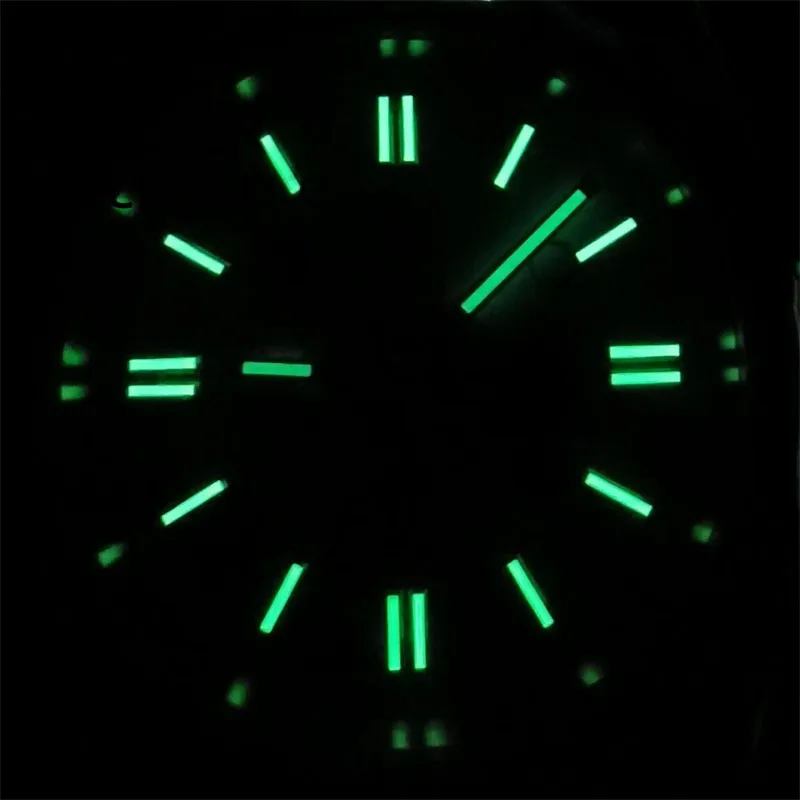 Imagem -06 - Relógio Luminoso Automático Bliger para Homem Vidro de Safira Cor Rosa e Verde Pulseira Oyster Miyota Pt5000 Nh35 36 mm 39 mm