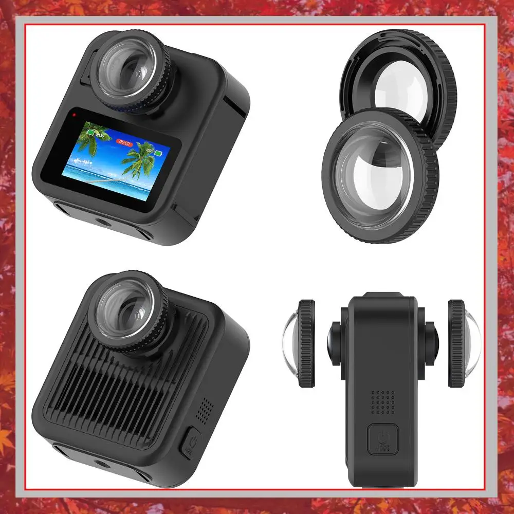 2 protectores de lente para cámara de acción Go Pro MAX 2, accesorios, cubierta protectora de vidrio templado resistente a arañazos