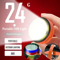 24G High Power LED Camping Light Rechargeable with Magnet Base Power Bank for Outdoor Tent Portable Emergency Lantern Hiking