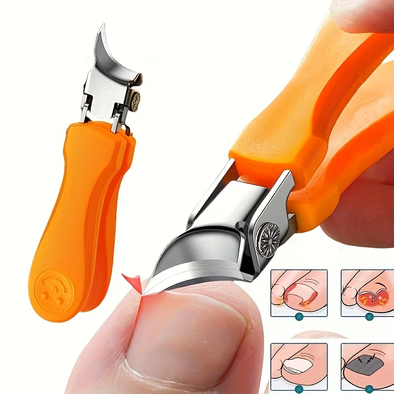 

Professional Nail Clippers for Thick & Hard Toenails-Large Opening Splash-Proof Design,Ergonomic Grip,Ideal for Ingrown Toenails