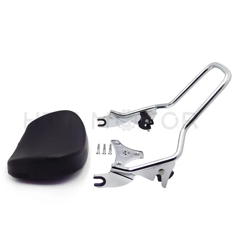SKULL Detachable Sissy Bar W/Backrest Pad for 1997-later Harley Davidson Touring Motorcycle Accessories view 4