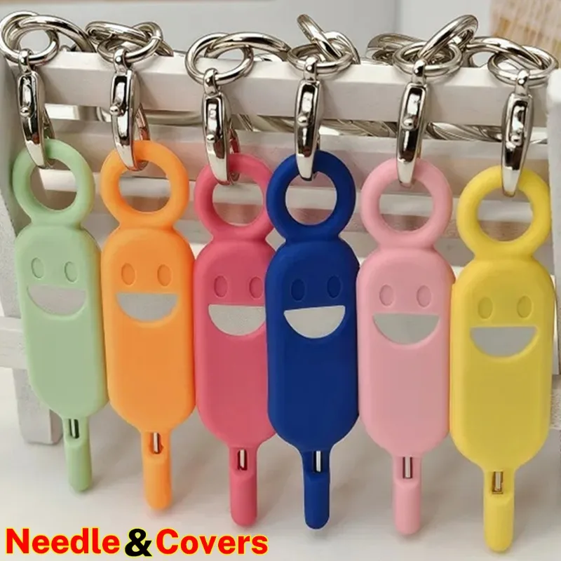 2in1 Anti-Lost Sim Card Eject Pin Needle with Silicone Cover Universal Mobile Phone Steel Ejector Pin SIM Card Tray Opener