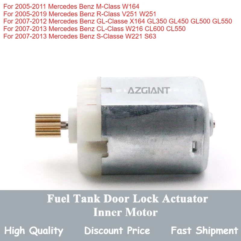 

AZGIANT Fuel Tank Door Cap Actuator Locking Opener Motor for Benz W164 V251 W251 X164 W216 W221 Replacement A2518200197