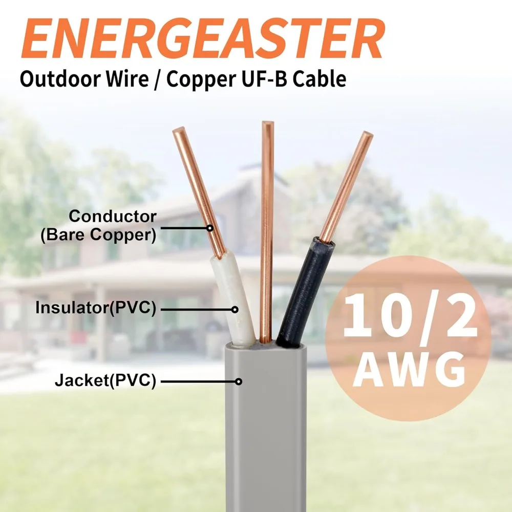 Cable 250ft Pure Copper for Lighting Pump US Shipping 10/2 UF-B Outdoor Direct Burial