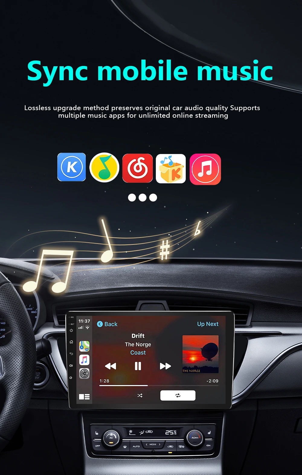 2026 Upgrade 4-in-1 Kabelgebundener zu Kabelloser CarPlay Android Auto Adapter mit Bildschirmspiegelung iOS CarPlay/Android Auto/Mirroring – Detail 14