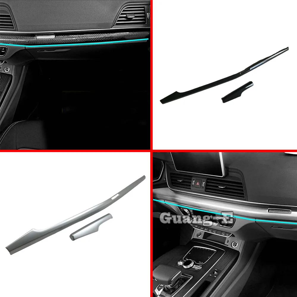 Car Body Sticker Inner Middle Console Central Control Navigation Air-Condition Trim For Audi Q5 Q5L 2018 2019 2020 2021 2022