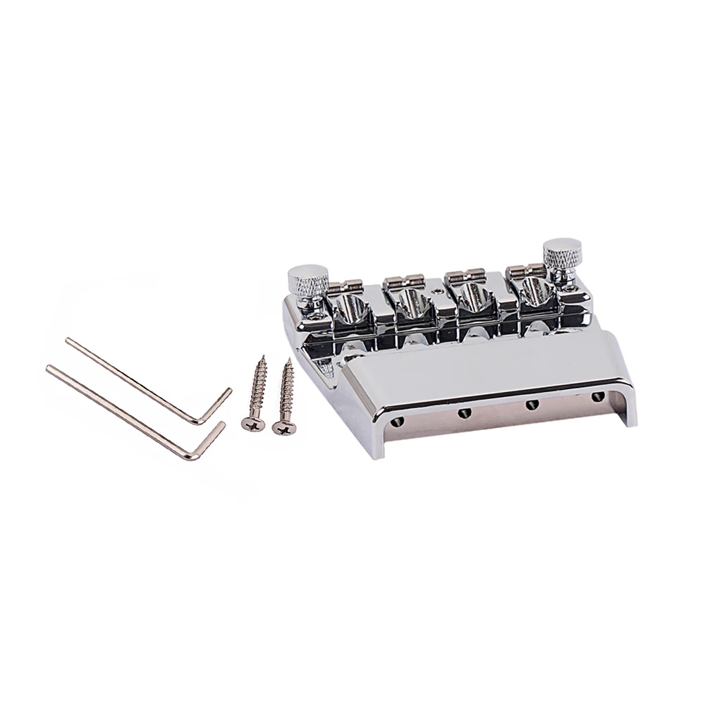 Puente de sillín de guitarra de bajo de 4 cuerdas ajustable de aleación para piezas de herramientas de reparación de guitarra Rickenbacker de 4 cuerdas de repuesto