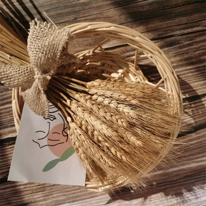 Dry Wheat Grass Bouquet Preserved Flower Dried Flower Crafts Artificial Flowers for Home Wedding Party Decor Flower Arrangements