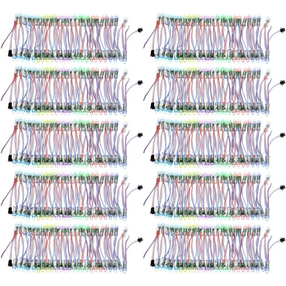 500pcs WS2811 12mm Diused Dream Color RGB LED Pixels Light Individually Addrable Pixels Outdoor IP68 Waterproo DC 5V or LED Sn W