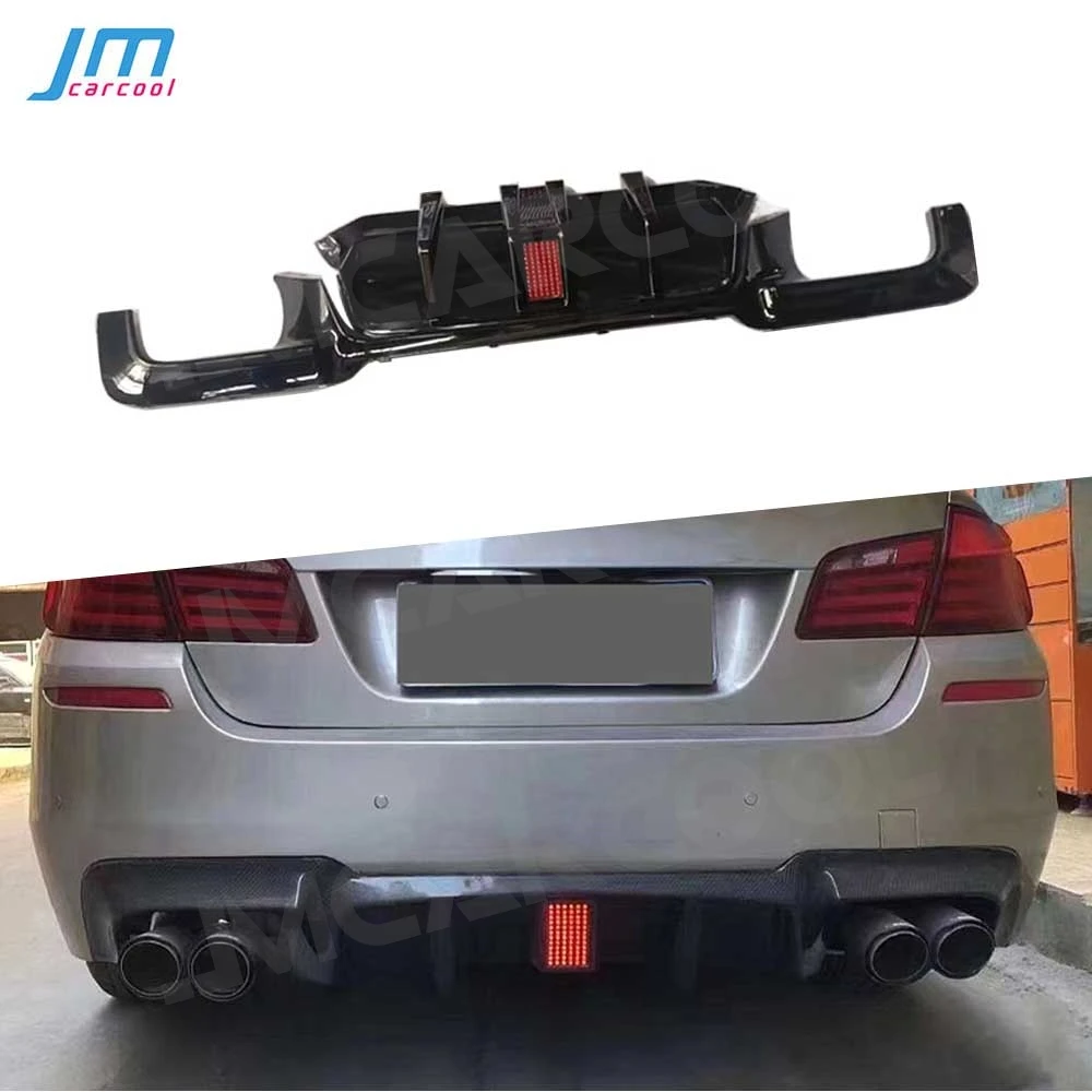 

ABS Carbon Look Rear Bumper Lip Diffuser Gloss Black Extension Covers For BMW 5 Series F10 M5 2011-2016 Car Accessorise