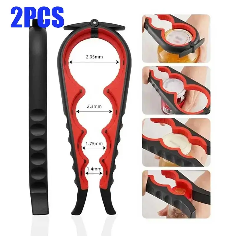 Can Opener Multi Functional Four In One Beverage Bottle Opener Cap Twister Four Position Can Opener Anti Slip Cap Twister