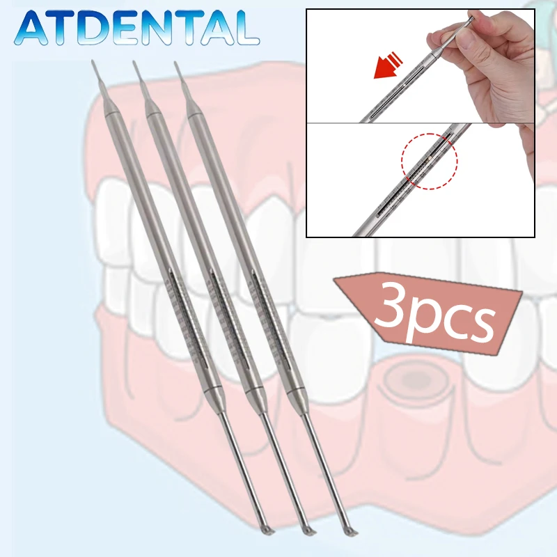 

3pcs Autoclavable Dental Dynamometer Orthodontic Force Gauge for Elastic Bands Tension Testing Tool