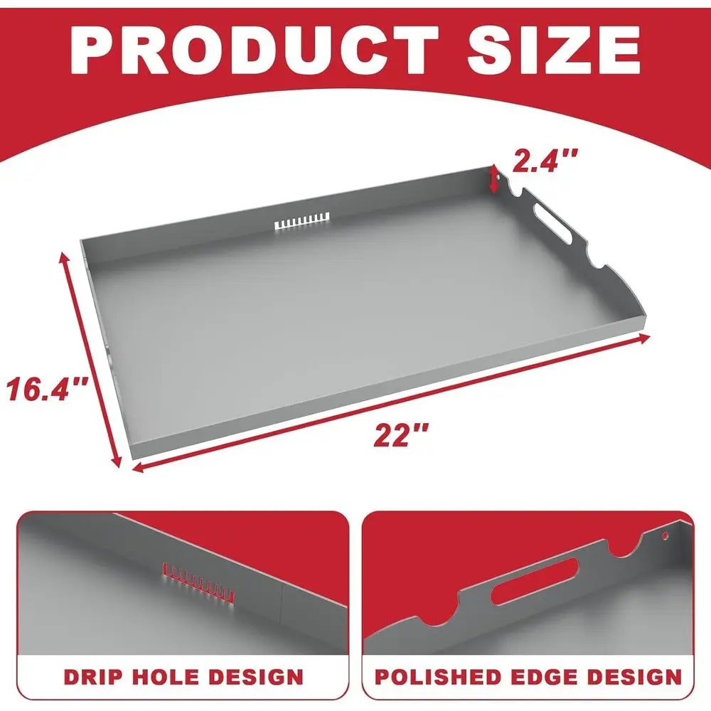 22 شواية غاز بلاكستون 2 شعلة بديلة مسطحة مع نظام شحم خلفي #3