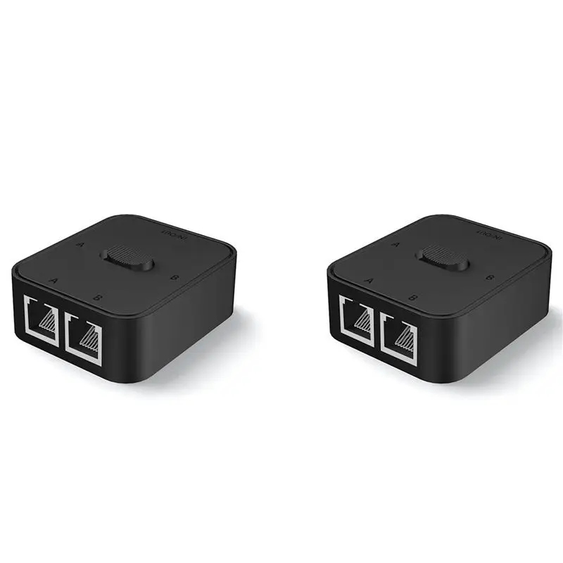 

Exquisite-2X 2 Port RJ45 LAN CAT6 Network Switch Selector 2 In 1 Out/1 In 2 Out Internal External Network Switcher Splitter