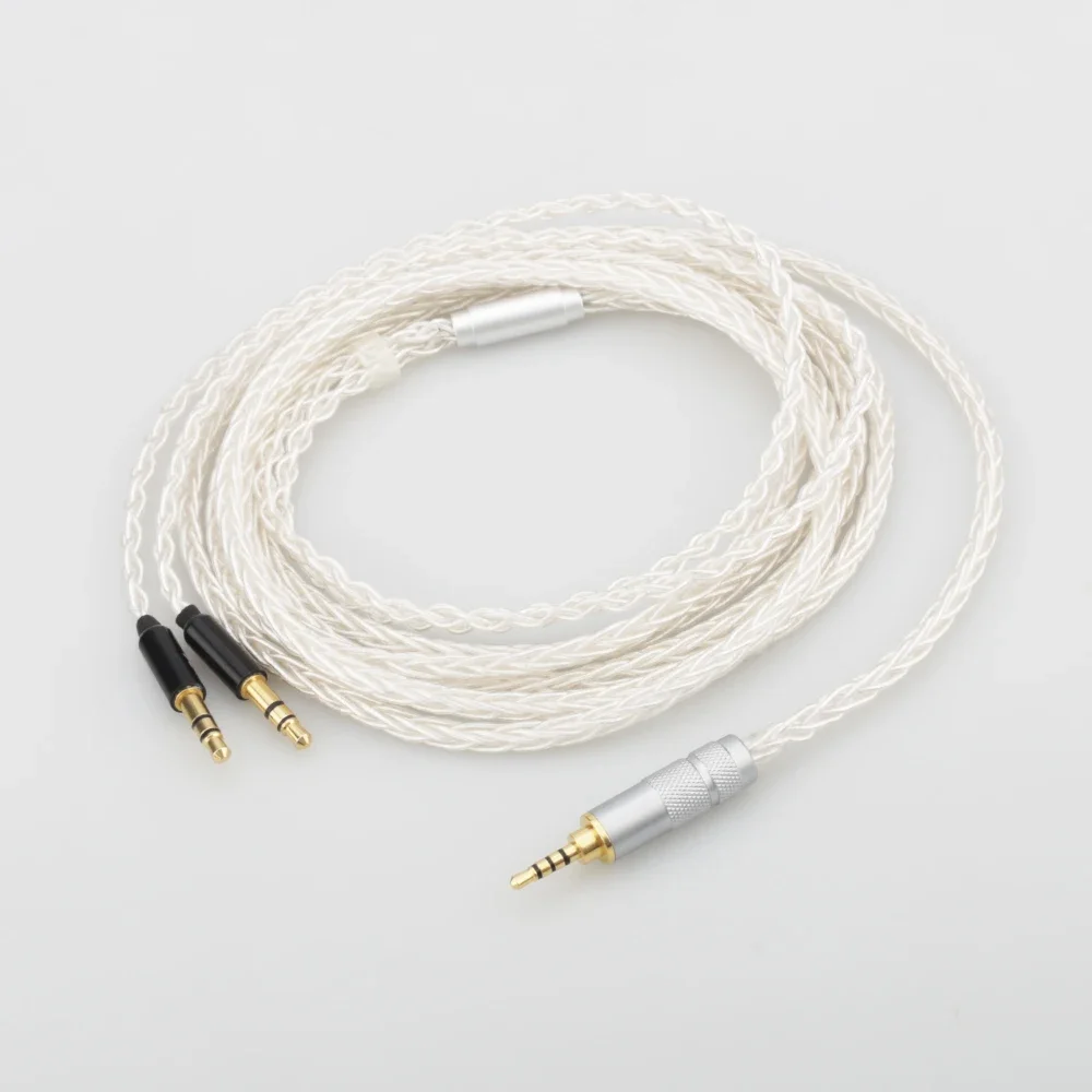 HIFI 8 Cores 7N OCC Silver Plated 2.5mm Balanced Headphone upgrade cord cable For Hifiman SUNDARA he400i he400s HE560