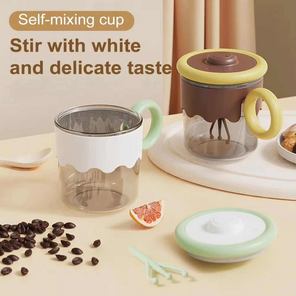 2024 New Electric Automatic Mixing Cup Double-click to Start with Super Power to Quickly Stir 400ml Capacity Coffee and Milk Mug