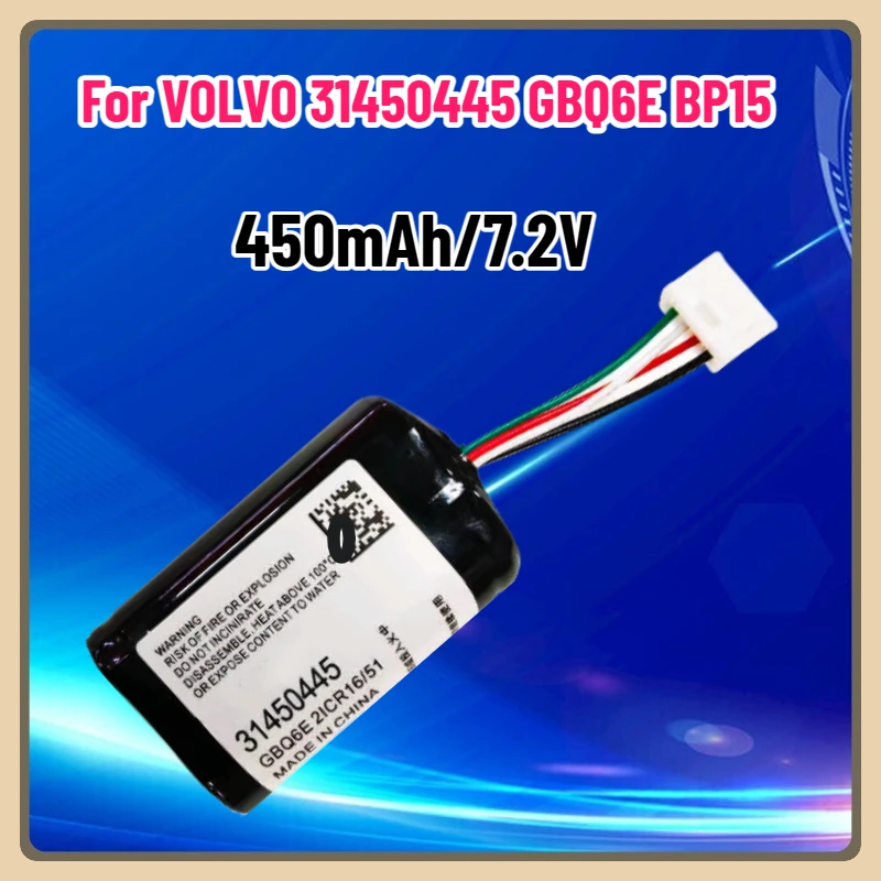 

Battery 7.2V 450mAh BP15 Battery For VOLVO 31450445 GBQ6E BP15 Replacement Battery S/N:P0839AREV.J