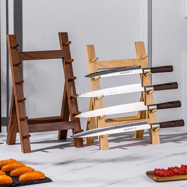Estante para cuchillos de madera de bayoneta japonesa, soporte de madera para colgar cuchillos, estante de madera, cuchillo de sauce, herramienta para chef de sushi