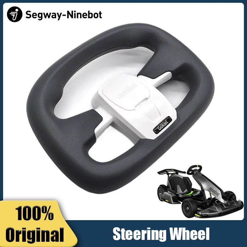 

Original Ninebot White Steering Wheel Parts For Ninebot by Segway Gokart Kit Refit Smart Self Balance Electric Scooter Parts