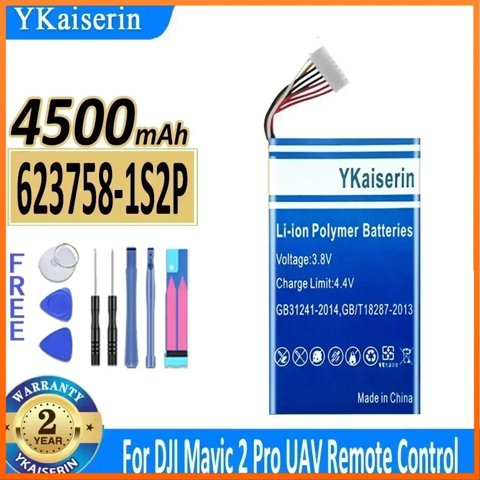 

YKaiserin 4500mAh 623758-1S2P Portablet Battery for DJI Mavic 2 Pro Mavic2 Pro UAV Remote Control Cell Phone Batteries Warranty