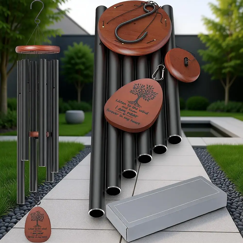 

41, большой колокольчик глубокого тона: элегантный мемориальный подарок для Bereavement и кондилетов (черный)