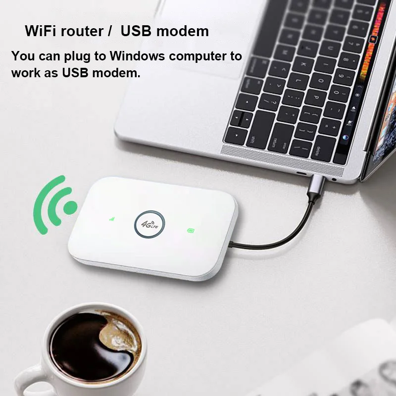 Imagem -05 - Router Wireless Lte Wifi Modem Cartão Sim Router Mifi Pocket Hotspot Built-in Bateria Portátil Wifi 4g