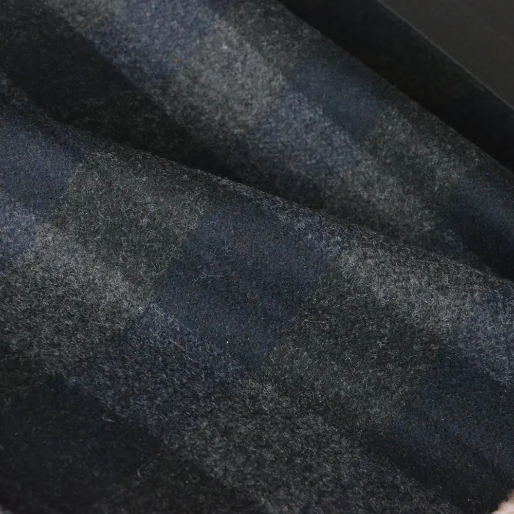 

Lightweight Woolen Fabric 420g Blue Grey Plaid Flocking Tweed Woolen Cloth for Clothing DIY Handcraft Home Sponge Pad