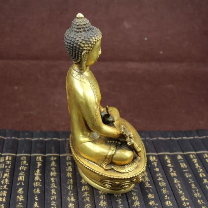 Large Tibet Tibetan brass Amitabha Medicine Buddha Padmapani Bronze Statue