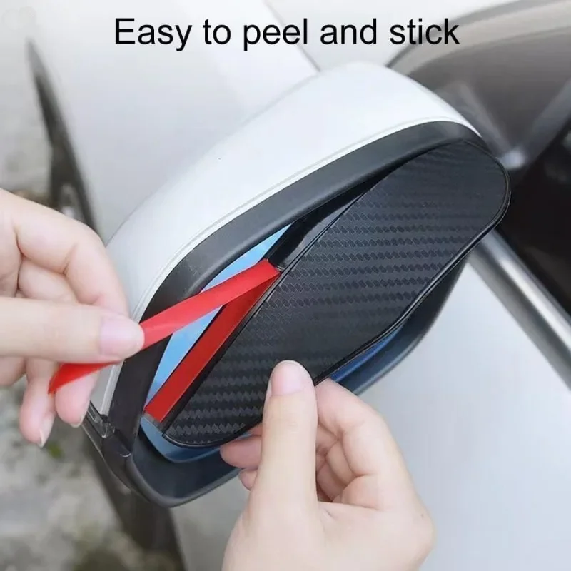 

2pcs Car Rearview Mirror Rain Eyebrow Carbon Fiber Sun Visor Cover Protector Clear Rain Mirror Exterior Accessories