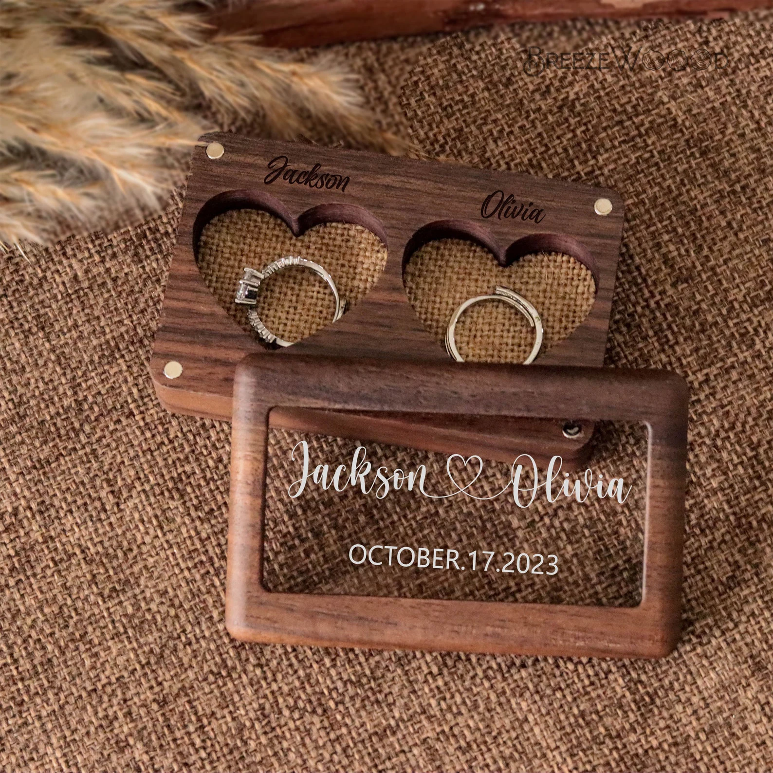 Free Custom Wood Travel Jewelry Box - Wooden Jewelry Organizer, Engraved Jewelry Storage, Portable  Case, Travel Storage