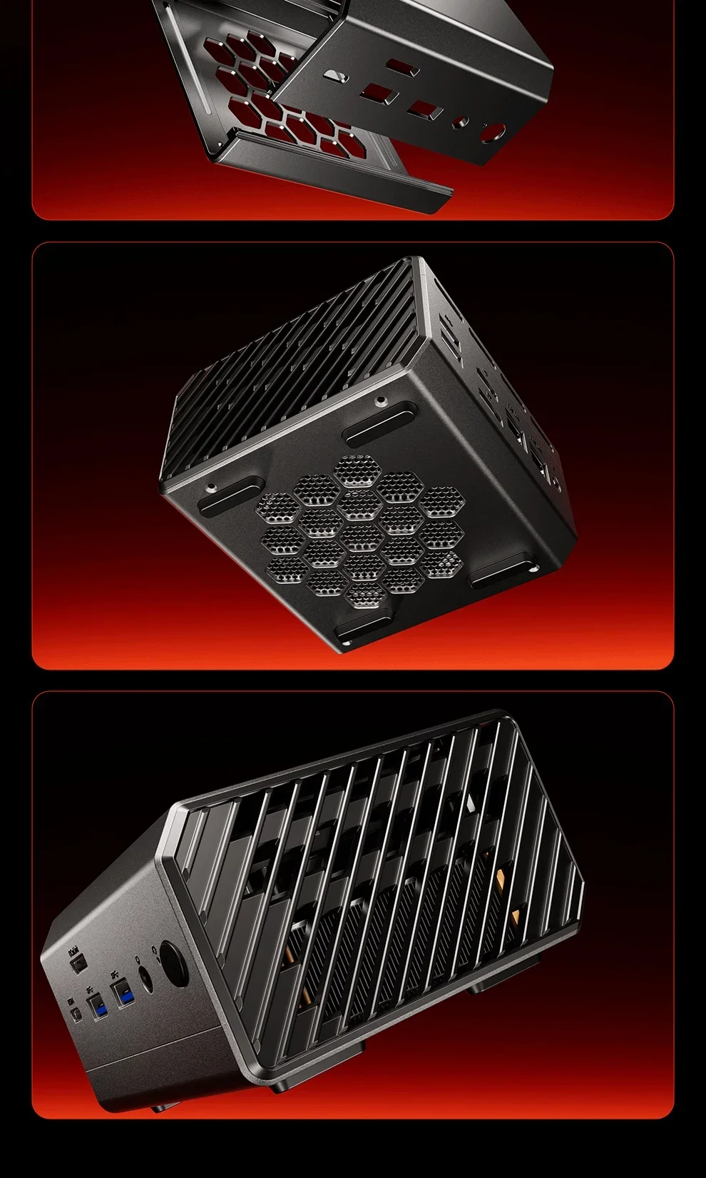 كمبيوتر صغير من AOOSTAR GT37 AMD Ryzen 9 HX370 LPDDR5X 8000MHz 32GB 1TB WIFI7 4K HD BT 5.4 M.2 2280 PCIe4.0 SSD كمبيوتر مكتبي