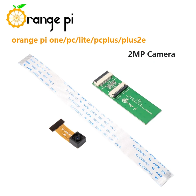 Orange Pi PC H3 1GB Quad-Core, zwart/witte behuizing, 5V3A Type-C EU/US-voeding, 2MP camera Optionele ondersteuning Android, Ubuntu, Debian